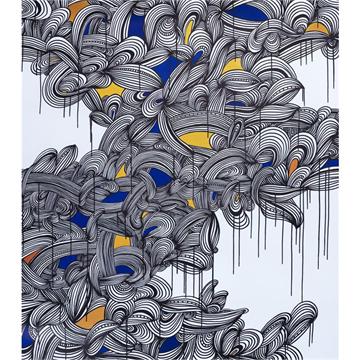 Abstract painting used for The Fine Art Auction program